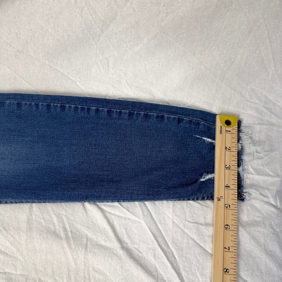 Free People Women's Size 29 Distressed High Rise Skinny Jeans Ripped - Picture 9 of 14